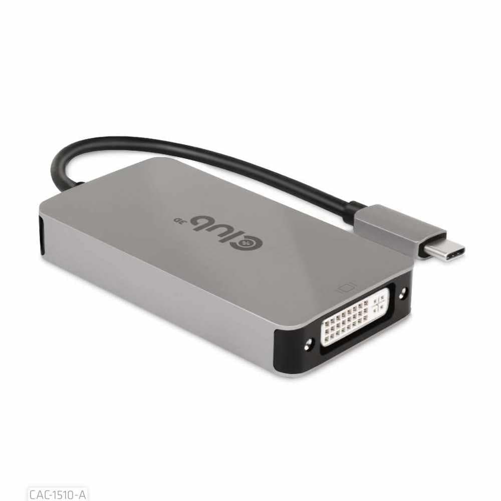 CAC1510A USB-C to DVI I Dual Link Support 4K30HZ Resolutions- HDCP OFF Gray