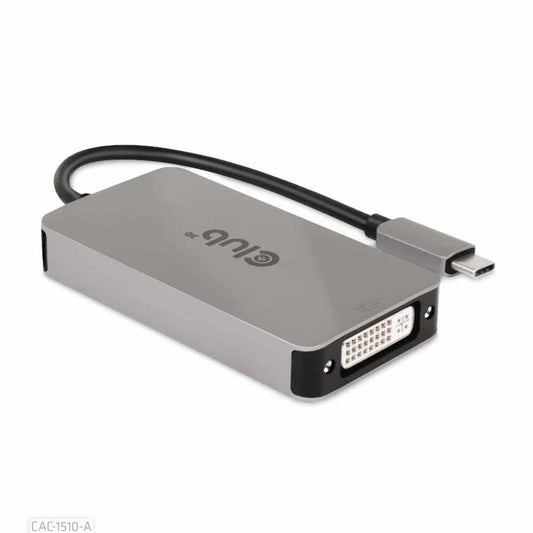 CAC1510A USB-C to DVI I Dual Link Support 4K30HZ Resolutions- HDCP OFF Gray