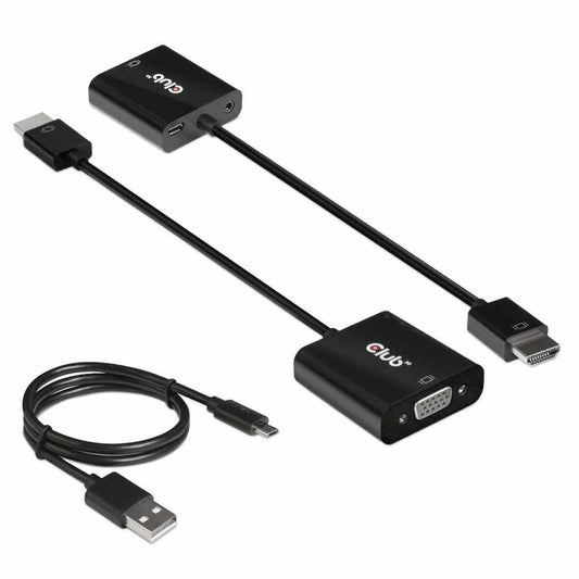 CAC1302 HDMI 1.4 TO VGA Active Adapter w/Audio M/F Black