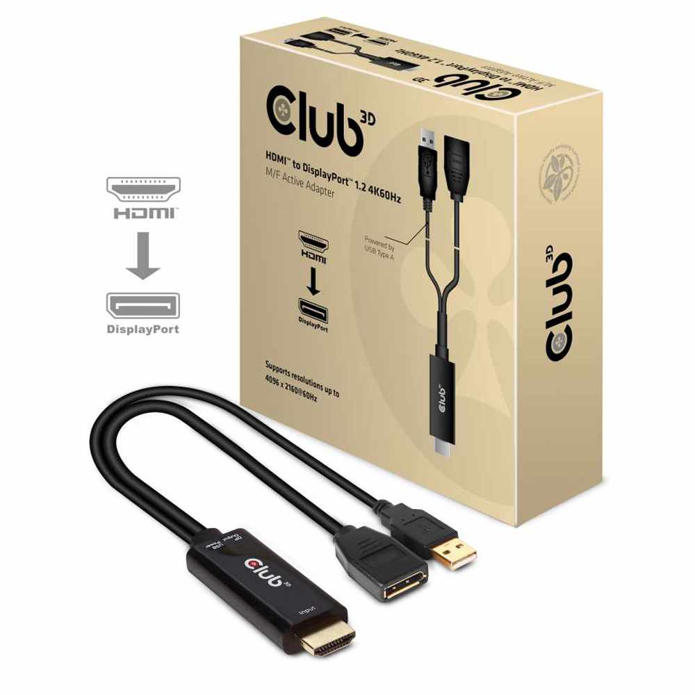 CAC1331 HDMI 2.0 TO DisplayPort 1.2 4K60HZ HDR M/F Active Adapter Black