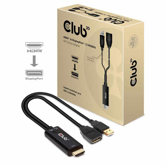 CAC1331 HDMI 2.0 TO DisplayPort 1.2 4K60HZ HDR M/F Active Adapter Black