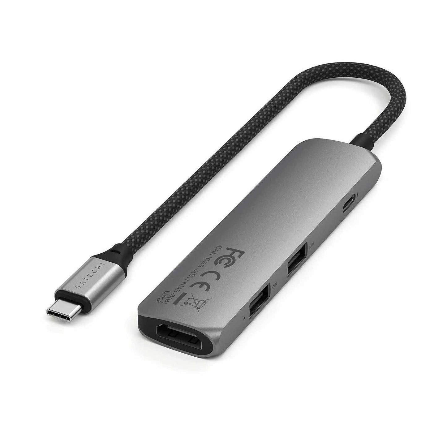 STP4SM 4-in-1 USB-C Slim Multiport Adapter 4K Space Gray