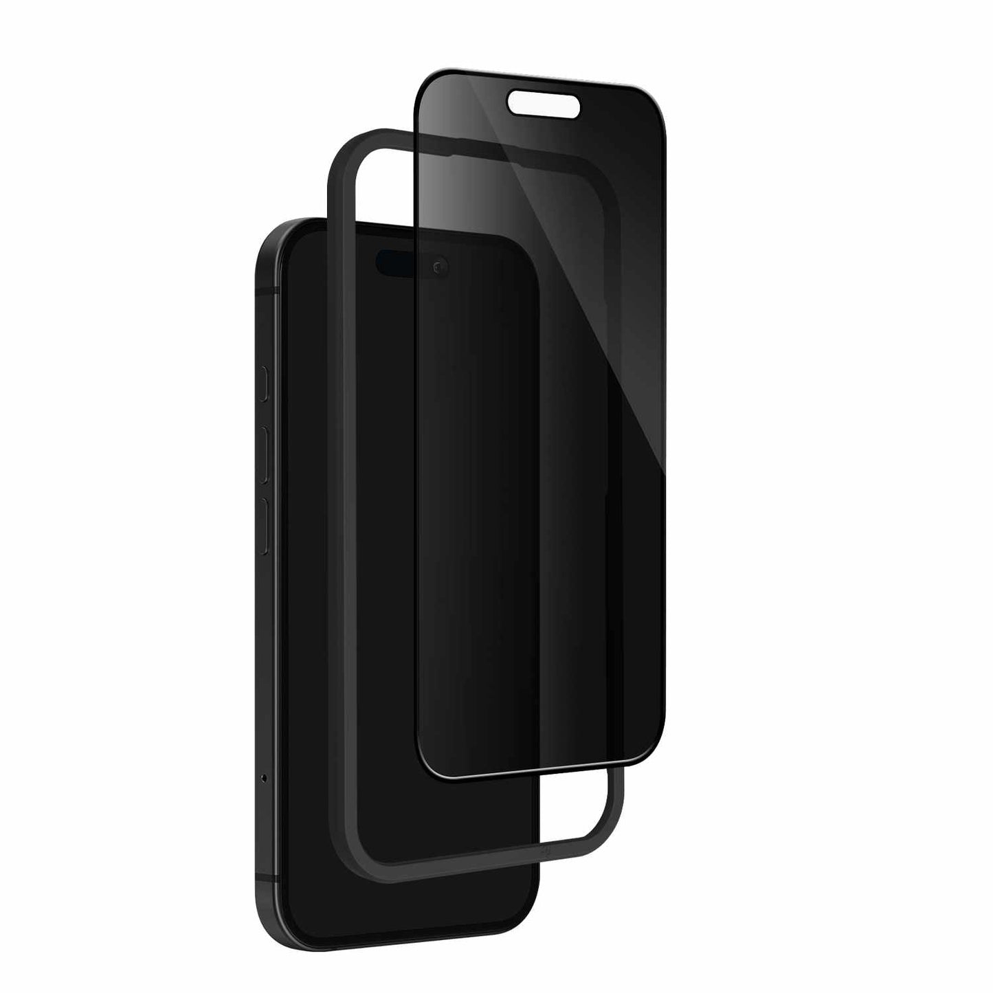 BEPGIKIP16PL Privacy Tempered Glass Screen Protector w/Installation Kit iPhone 16 Plus/15 Plus