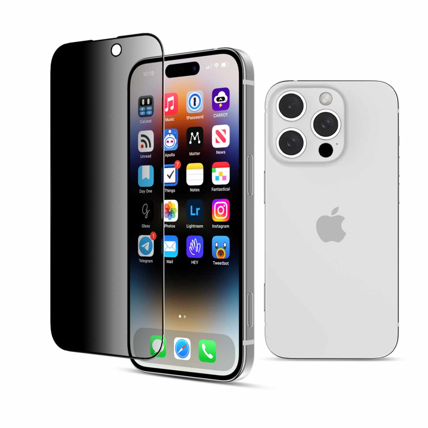 22 Cases Privacy Tempered Glass for iPhone 16 Pro