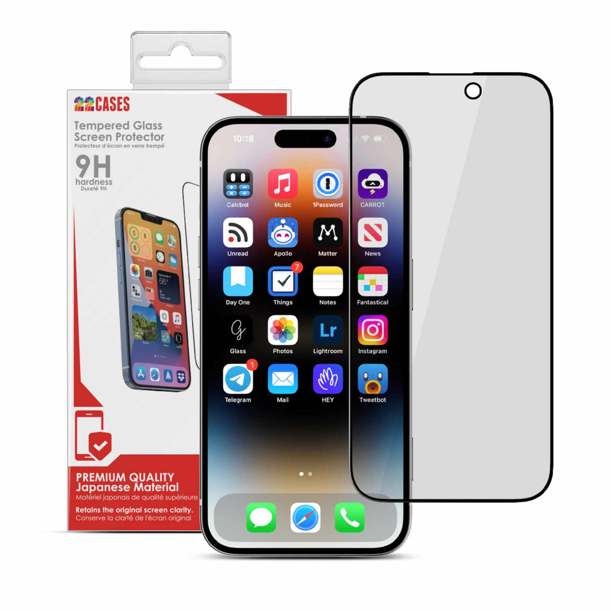 22 Cases Privacy Tempered Glass for iPhone 16/15