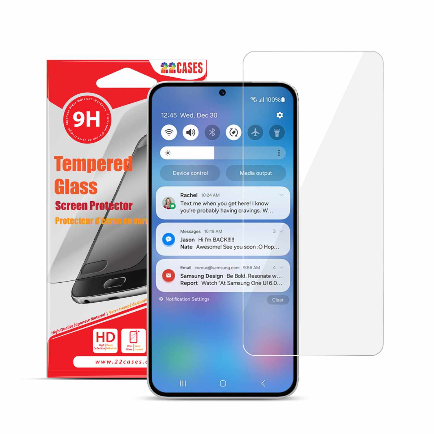 22 Cases Tempered Glass Screen Protector for Samsung Galaxy S24 FE