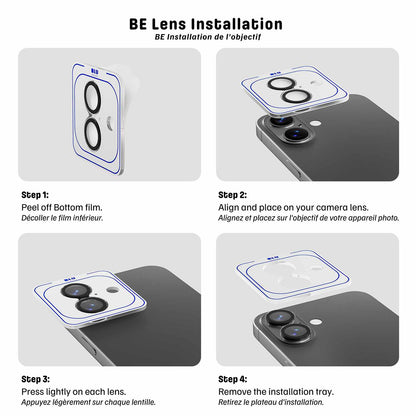 BELPS25U Aluminum 1 by 1 Lens Protector Galaxy S25 Ultra Black