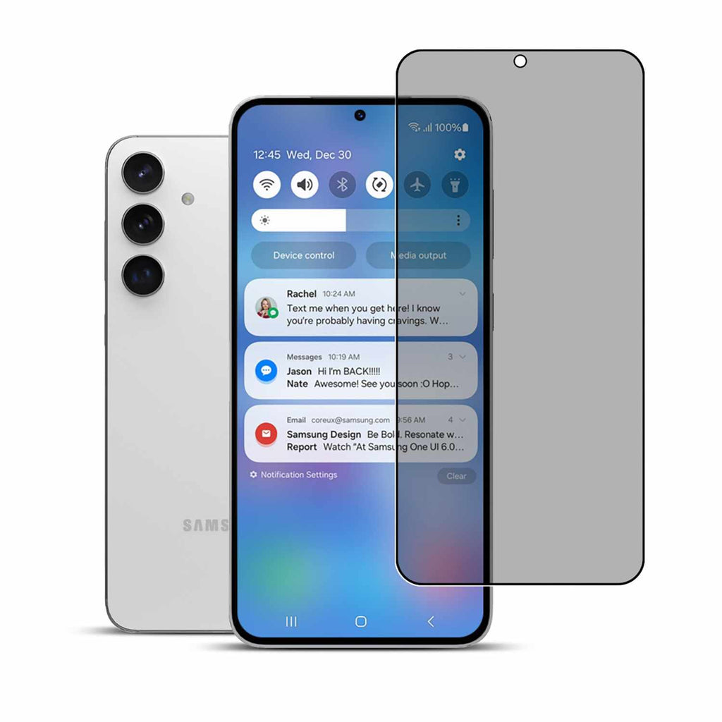 22 Cases Privacy Tempered Glass Screen Protector for Samsung Galaxy S25+/Galaxy S24+