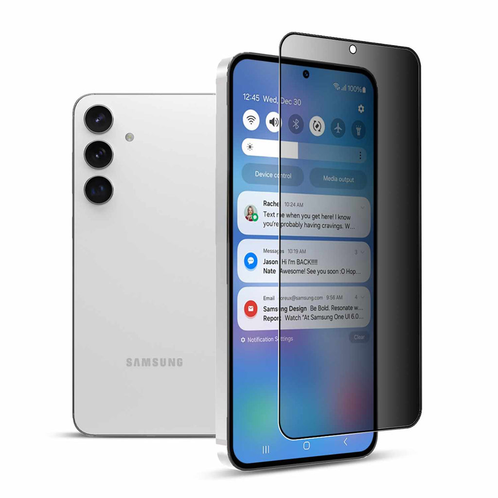 22 Cases Privacy Tempered Glass Screen Protector for Samsung Galaxy S25+/Galaxy S24+