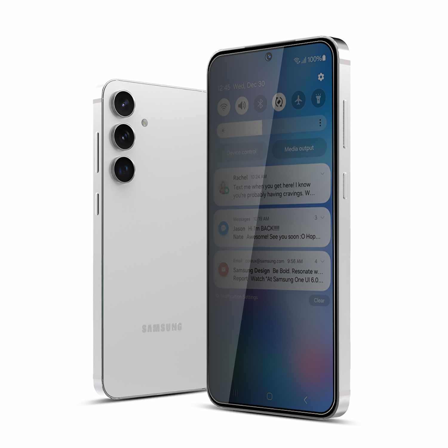 22 Cases Privacy Tempered Glass Screen Protector for Samsung Galaxy S25+/Galaxy S24+