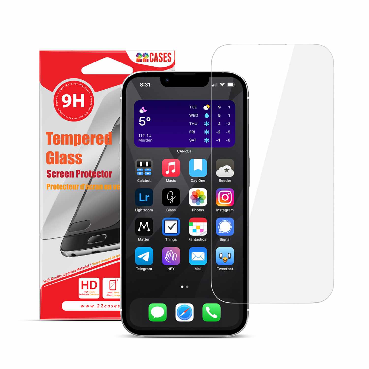 22 Cases Tempered Glass Screen Protector for iPhone 17e/iPhone 16e