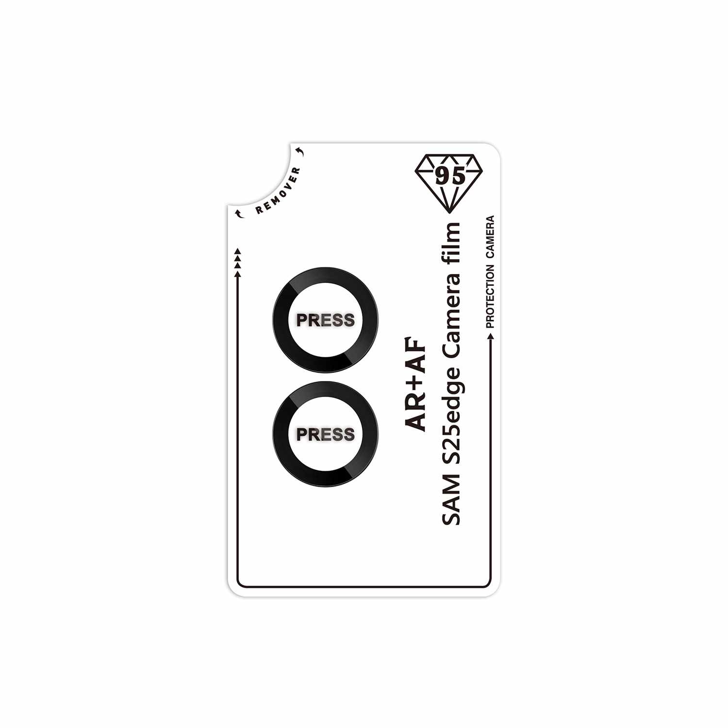 Blu Element Aluminum 1 by 1 Lens Protector Black for Samsung Galaxy S25 Edge