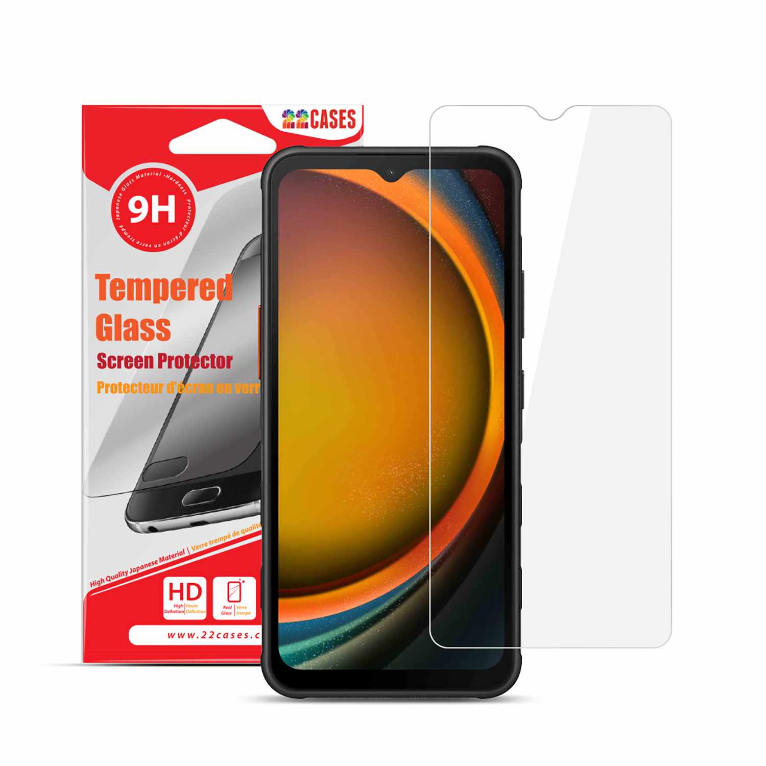 22 Cases Tempered Glass Screen Protector for Samsung Galaxy XCover7 Pro