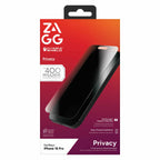 ZAGG InvisibleShield Glass Elite 2-Way Privacy Screen Protector for iPhone 16 Pro