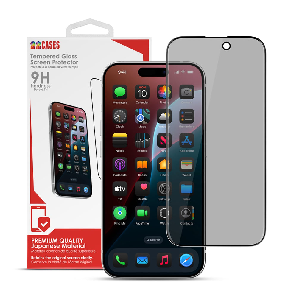 22 Cases Privacy Tempered Glass Screen Protector for iPhone Air