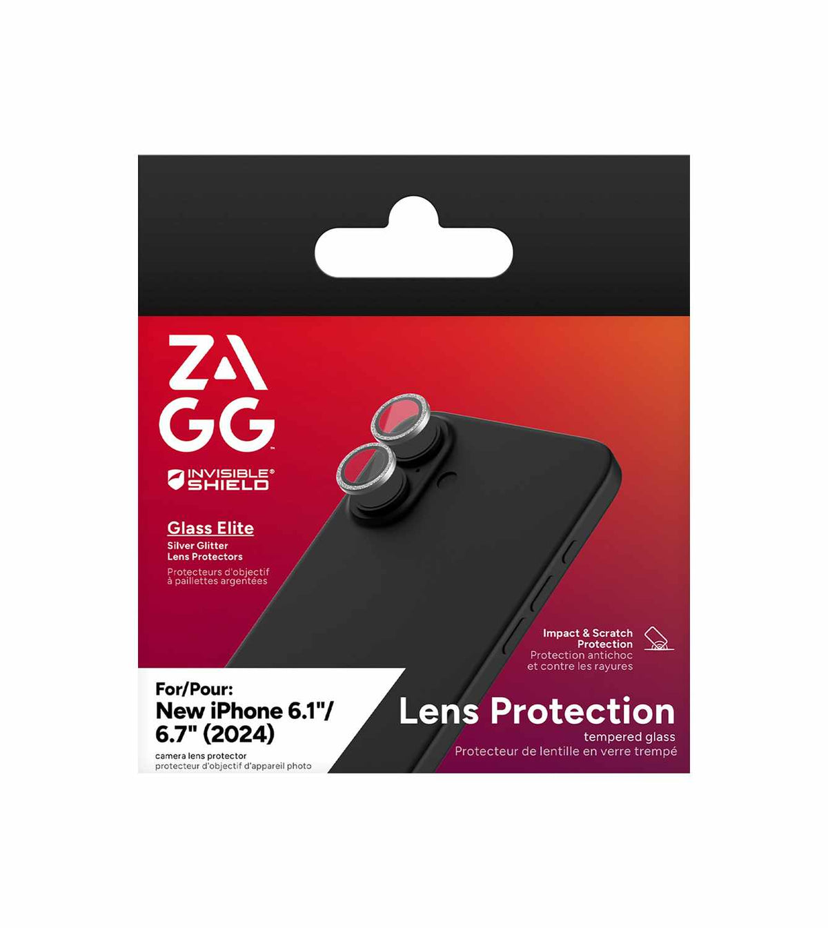 ZAGG InvisibleShield Glass Elite Anti-Reflective Glitter Lens Protector for iPhone 16/16 Plus