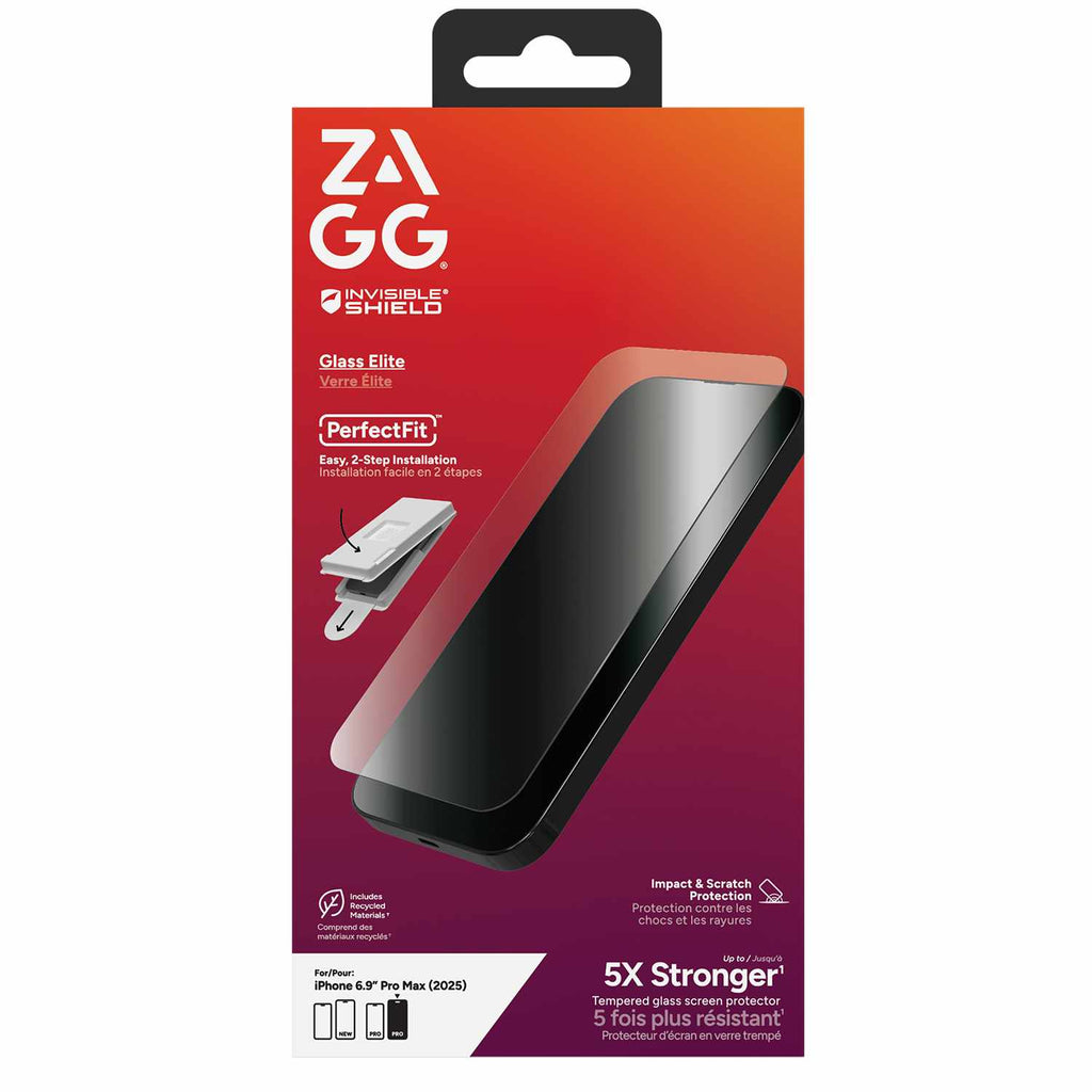 ZAGG InvisibleShield Glass Elite Screen Protector for iPhone 17 Pro Max