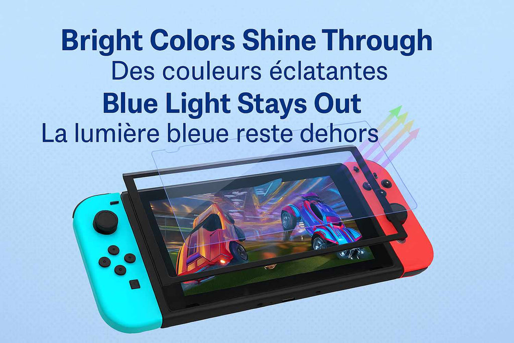 Blu Element VisionCare 2-Pack Blue Light Tempered Glass Screen Protector for Nintendo Switch