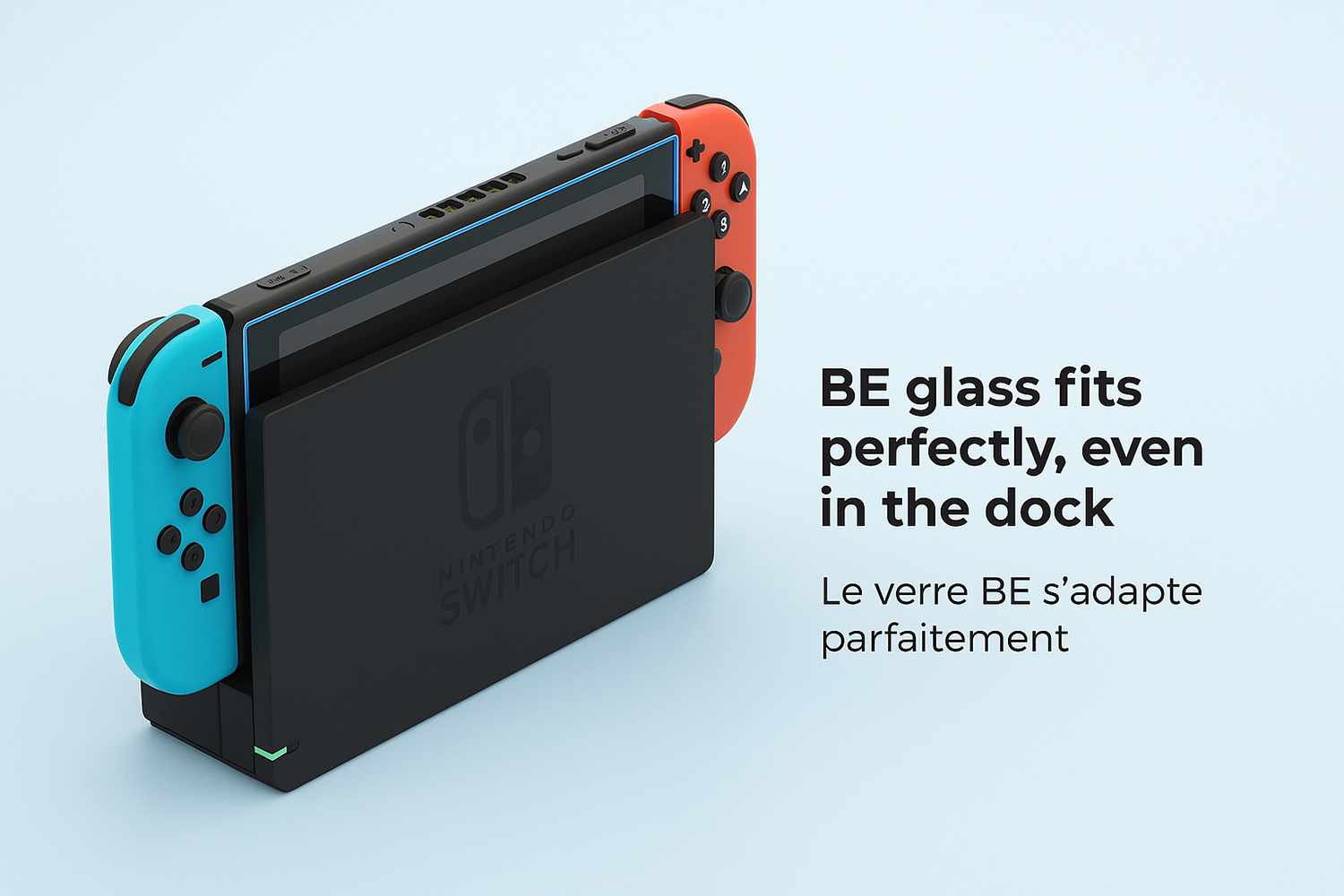 Blu Element VisionCare 2-Pack Blue Light Tempered Glass Screen Protector for Nintendo Switch