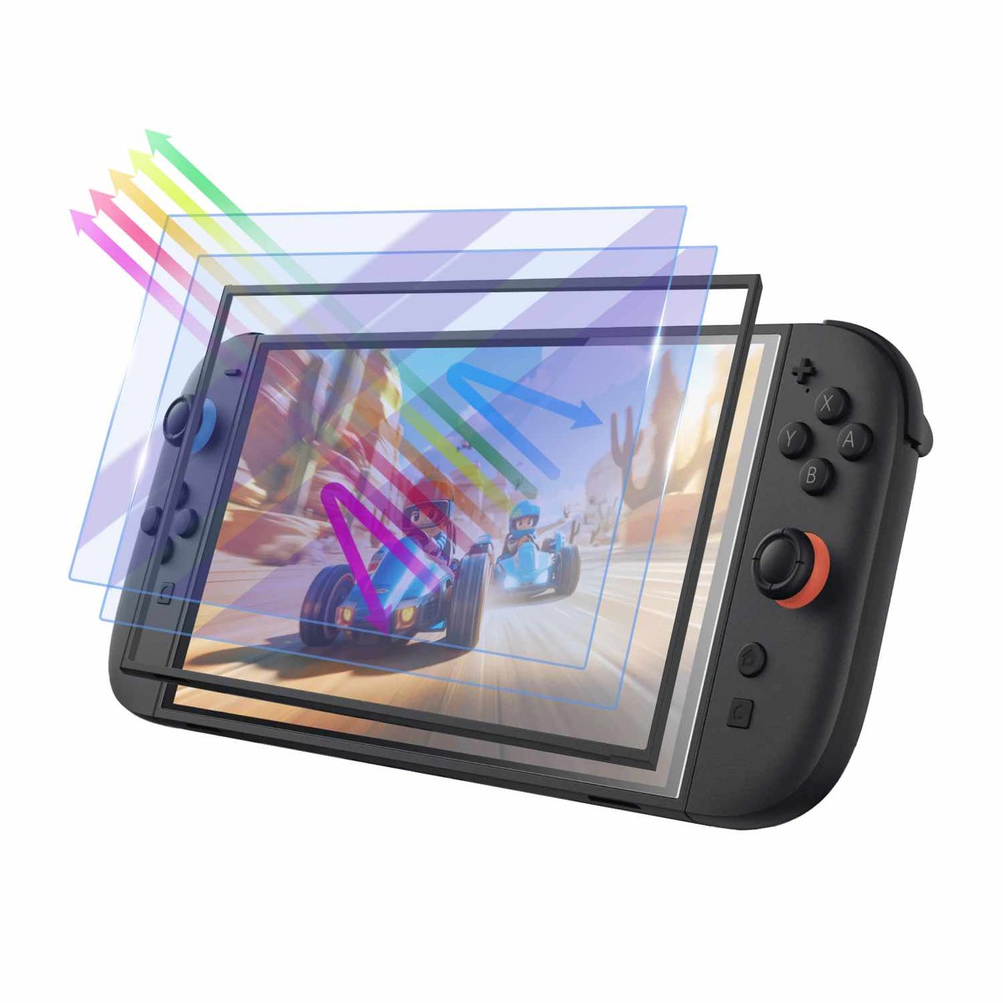 BETGBLNS2 2-Pack Blue Light Tempered Glass Screen Protector Nintendo Switch 2