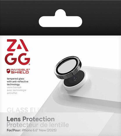 200118682 InvisibleShield Glass Elite Anti-Reflective Lens Protector iPhone Air Silver Glitter