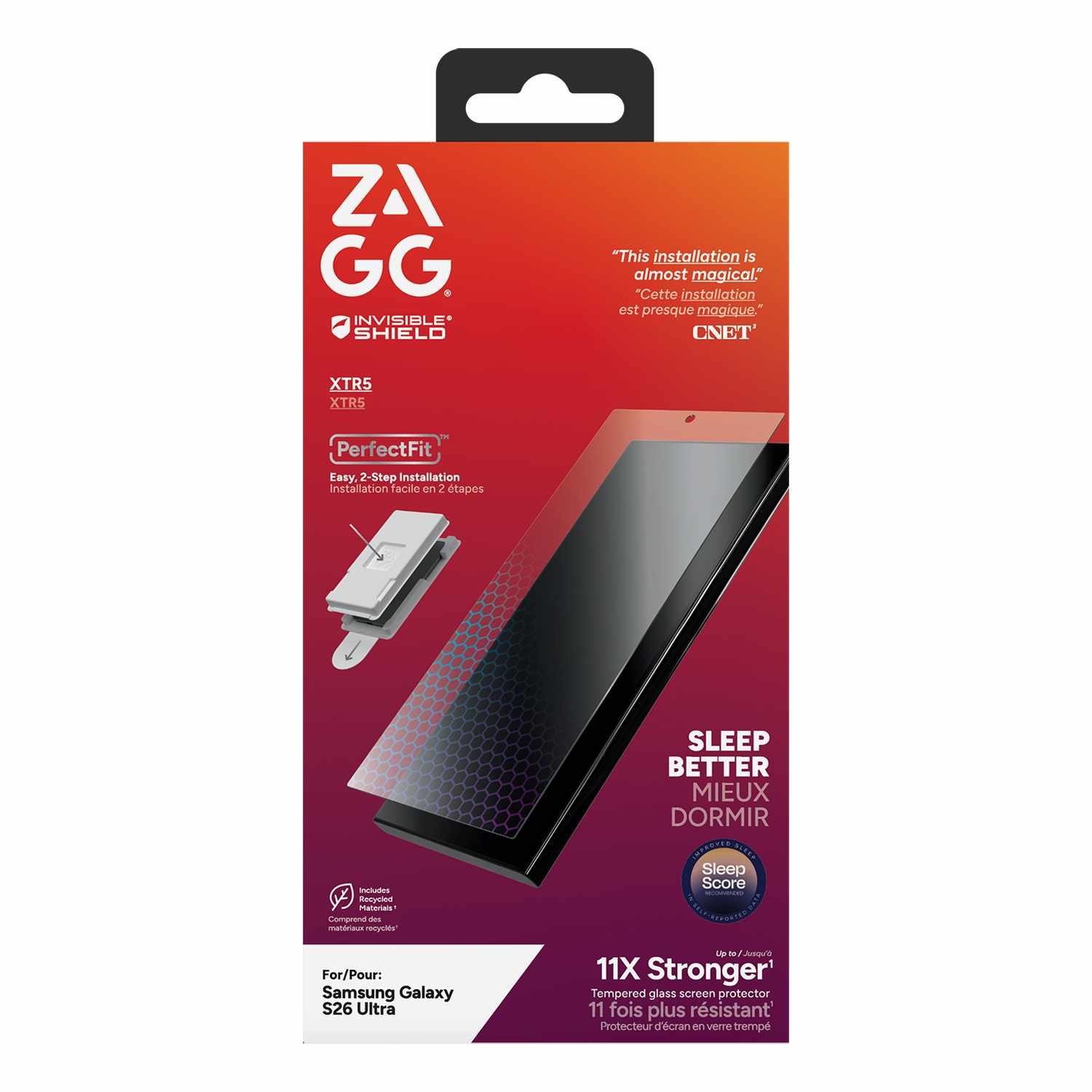 ZAGG InvisibleShield Glass XTR5 Screen Protector for Samsung Galaxy S26 Ultra