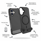 Blu Element Armour Ultra MagSafe w/Kickstand Case Black for iPhone 17