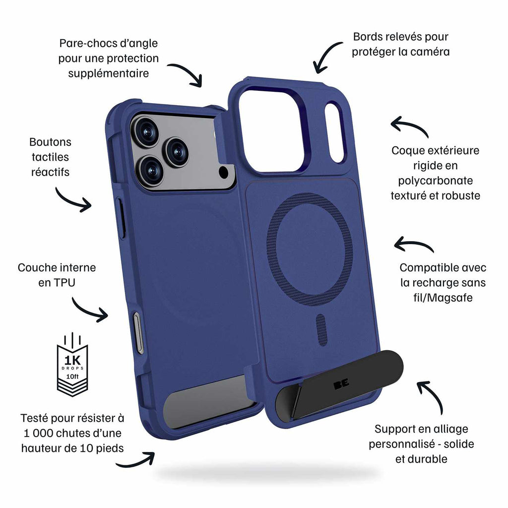 Blu Element Armour Ultra MagSafe w/Kickstand Case Navy for iPhone 18 Pro Max/17 Pro Max