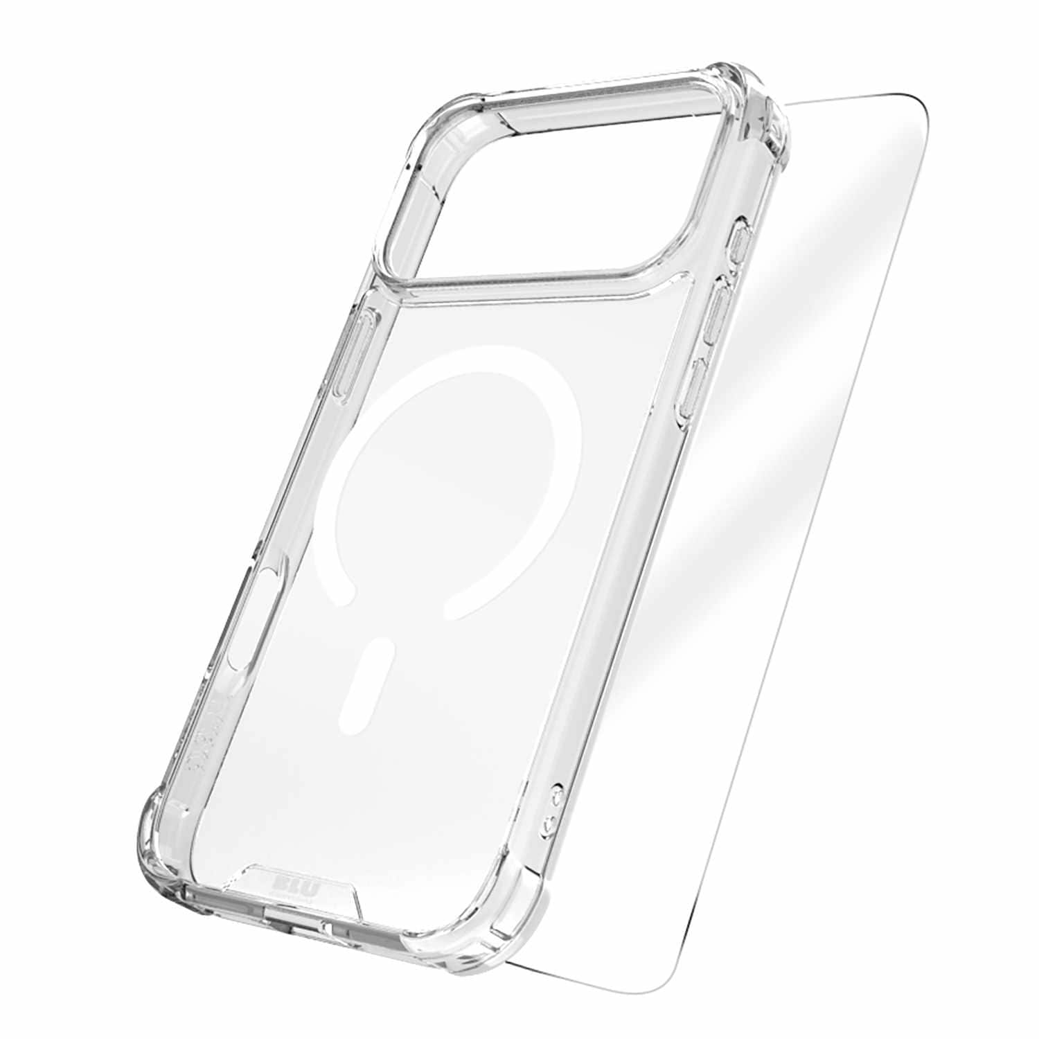 Blu Element Duo Protection Bundle - DropZone Rugged MagSafe Case Clear + Screen Protector for iPhone 17 Pro Max