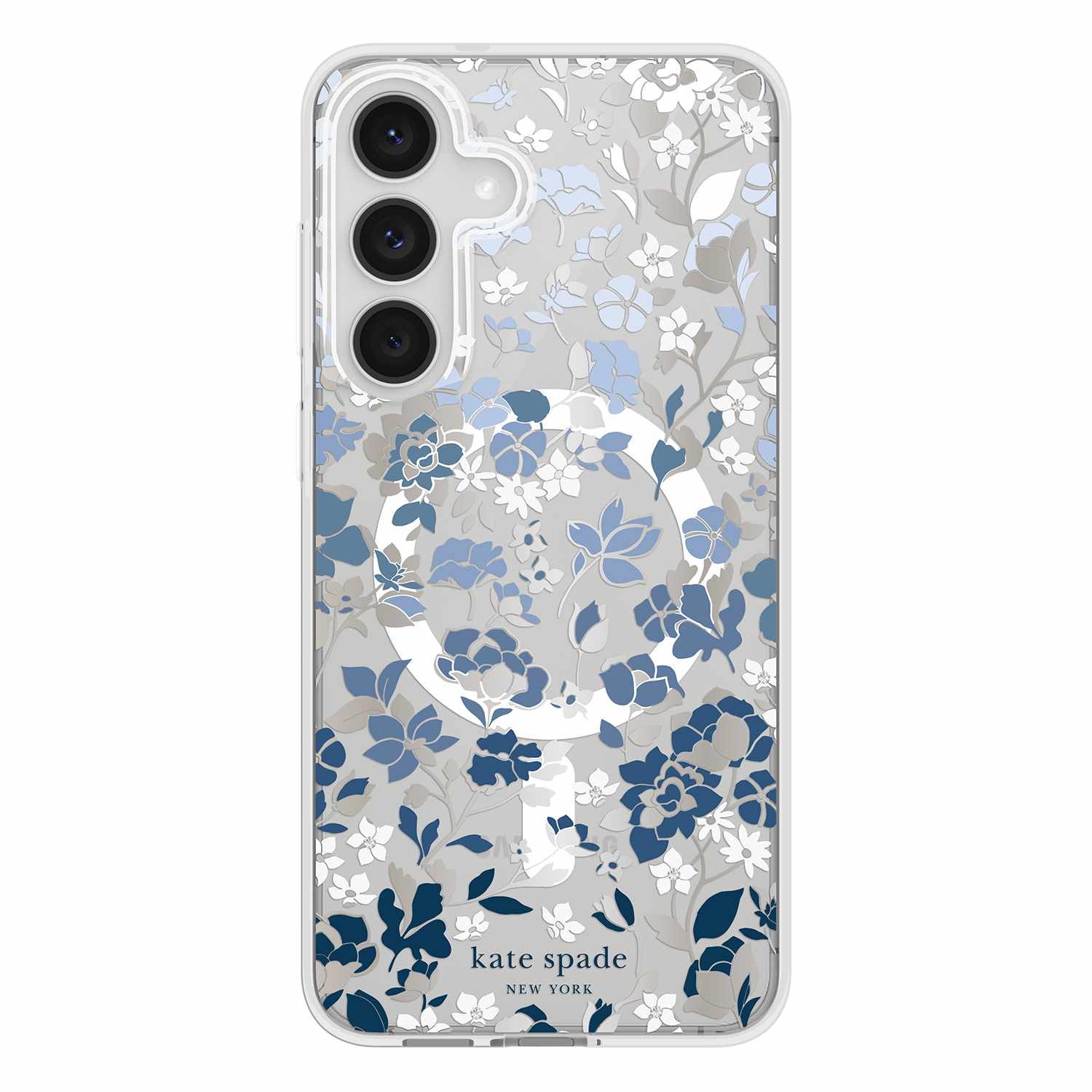 Kate Spade Protective Case w/Magnets Flowerbed Blue for Samsung Galaxy S25 FE