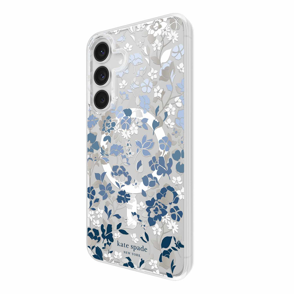 Kate Spade Protective Case w/Magnets Flowerbed Blue for Samsung Galaxy S25 FE