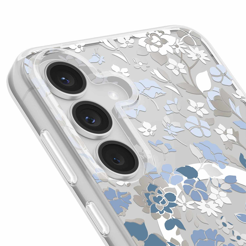 Kate Spade Protective Case w/Magnets Flowerbed Blue for Samsung Galaxy S25 FE