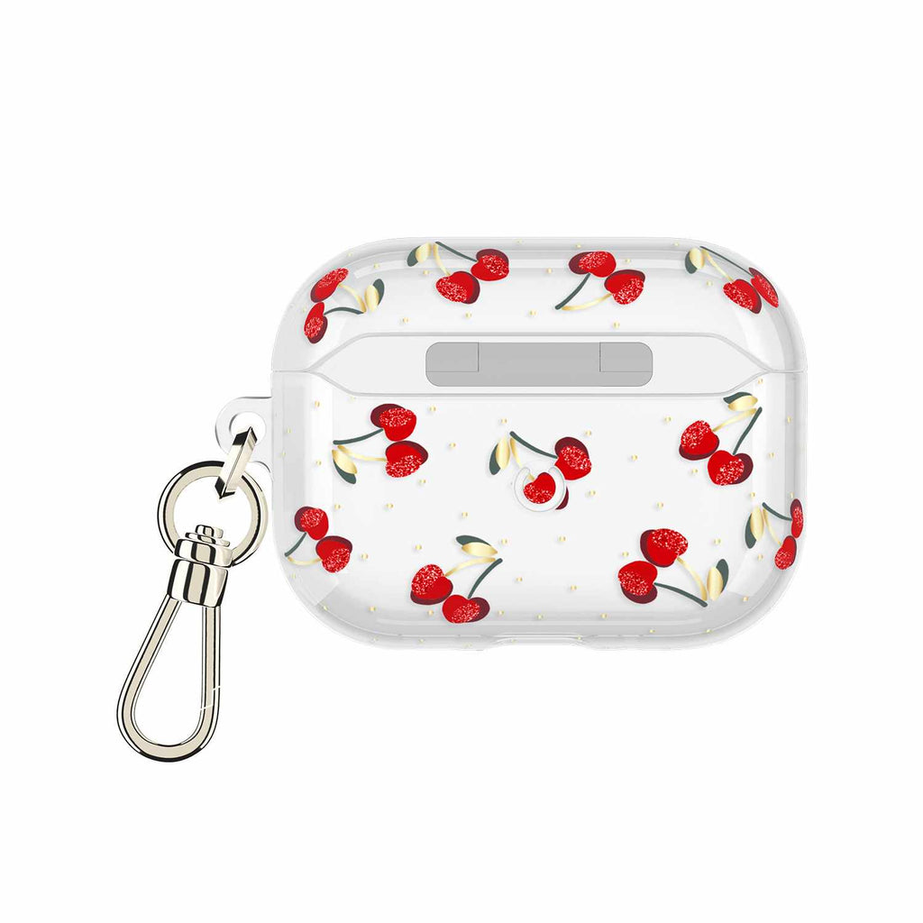 Kate Spade Protective Case with Gold Ring Clip Cherry Dot for AirPods Pro 3