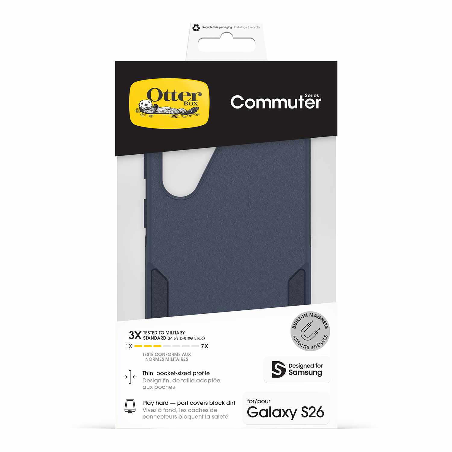 OtterBox Commuter Case w/Magnets Blue Sentiment for Samsung Galaxy S26+