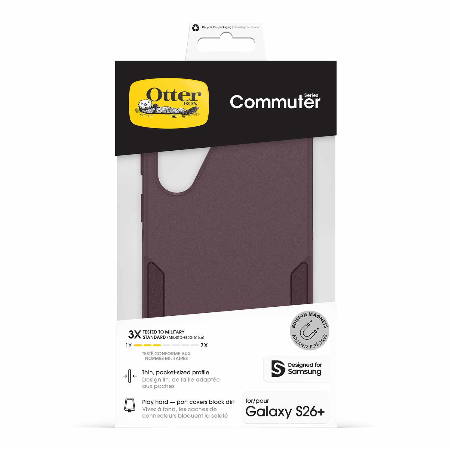 OtterBox Commuter Case w/Magnets Purple Mystery for Samsung Galaxy S26+
