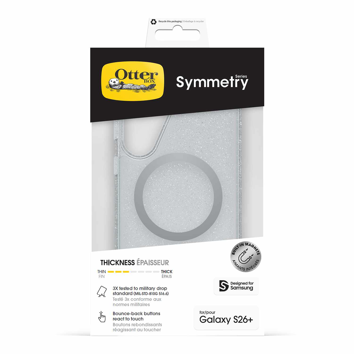 OtterBox Symmetry Clear Case w/Magnets Stardust 4.0 for Samsung Galaxy S26+