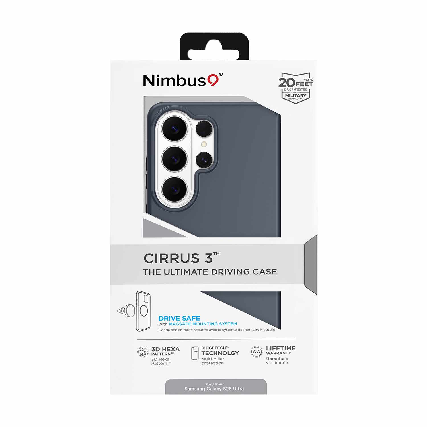 Nimbus9 Cirrus 3 Case w/Magnets Steel Blue for Samsung Galaxy S26 Ultra