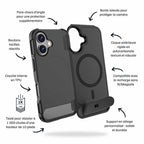 Blu Element Armour Ultra MagSafe w/Kickstand Case Black for iPhone 16