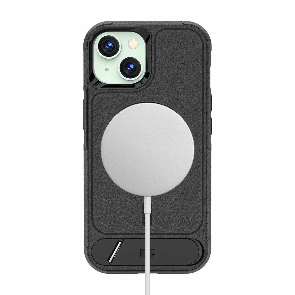 Blu Element Armour Ultra MagSafe w/Kickstand Case Black for iPhone 17e/16e/15/14/13