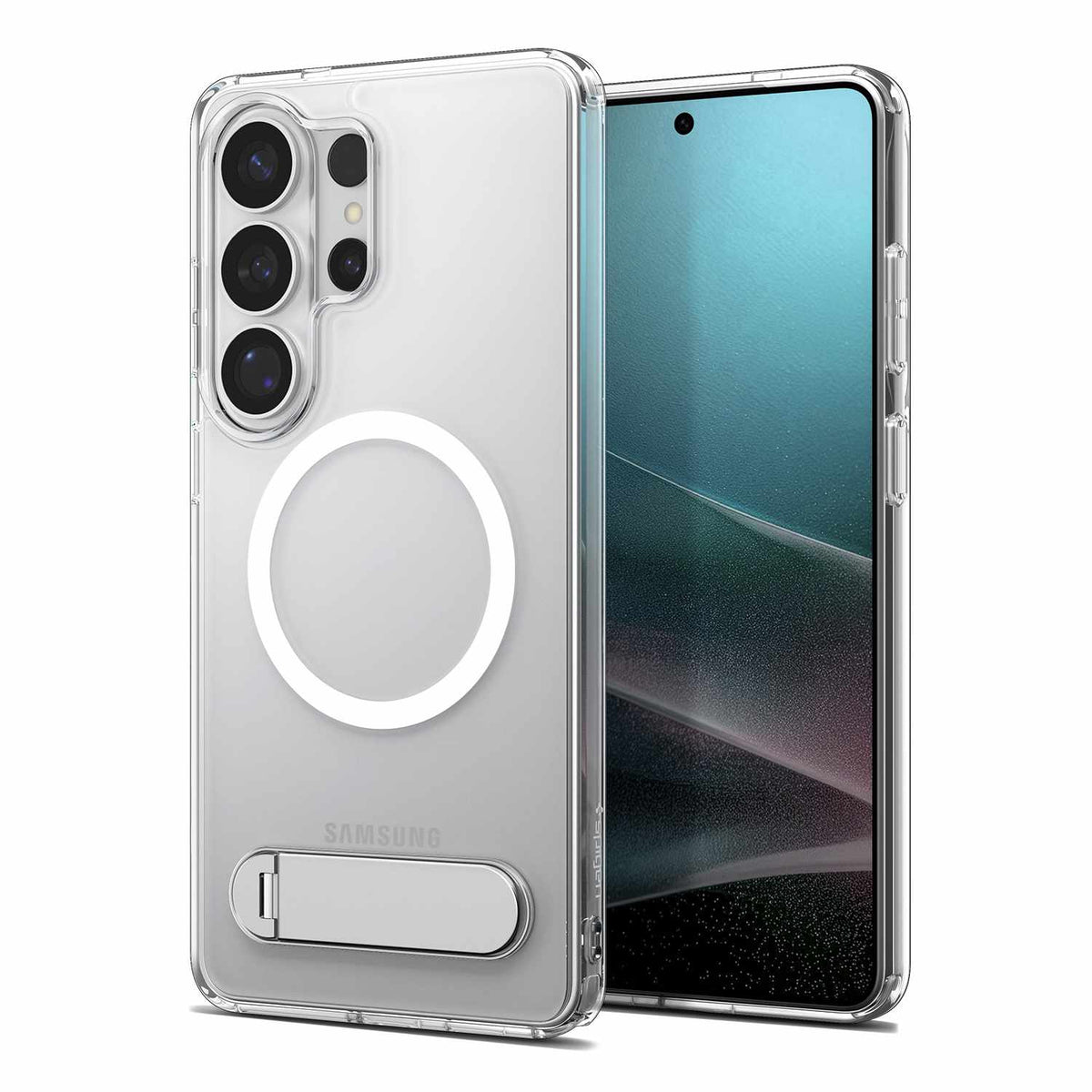 Spigen Slim Armor Essential S Case w/Magnets Clear White for Samsung Galaxy S26 Ultra