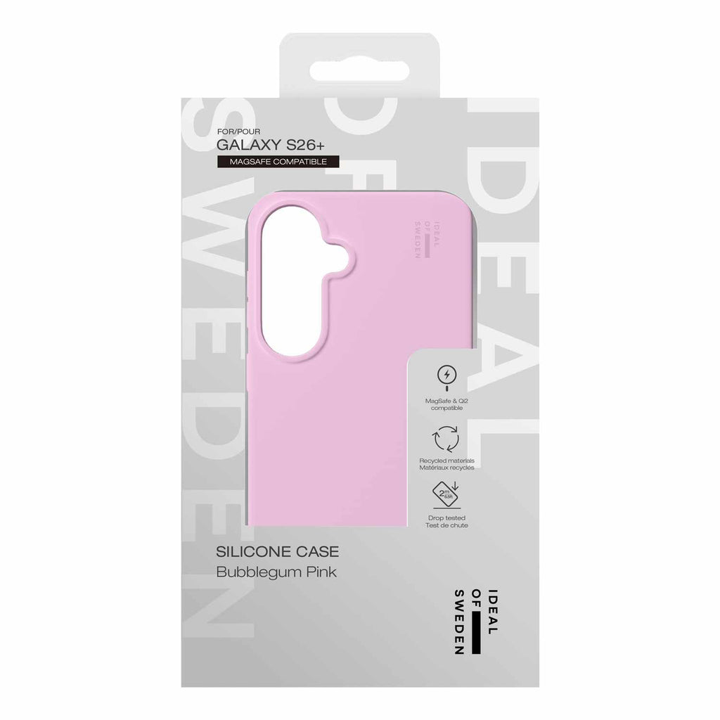Ideal of Sweden Silicone Case Compatible w/Magnets Bubblegum Pink for Samsung Galaxy S26+