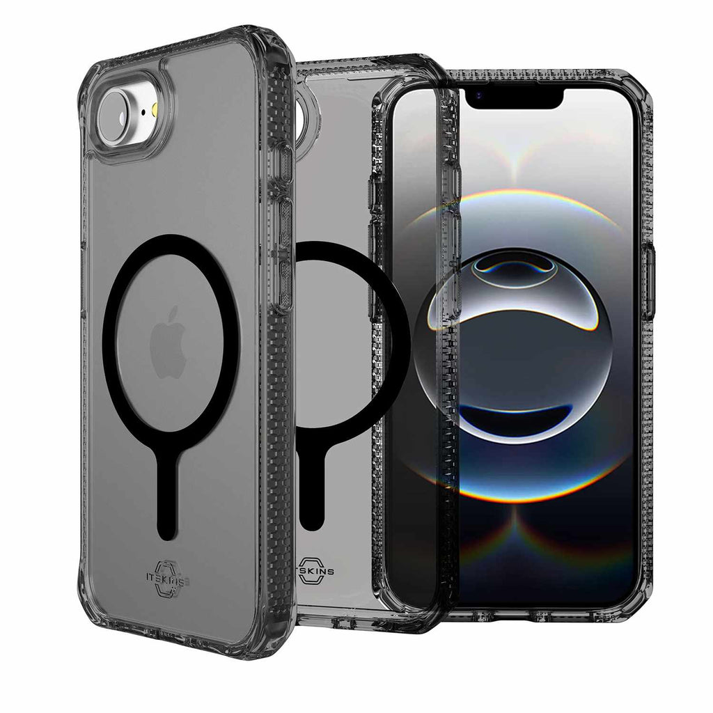 ITSKINS Hybrid_R Magsafe Clear Case Smoke for iPhone 17e/iPhone 16e