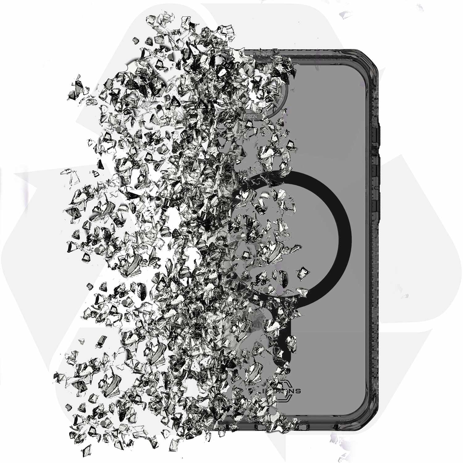 ITSKINS Hybrid_R Magsafe Clear Case Smoke for iPhone 17e/iPhone 16e