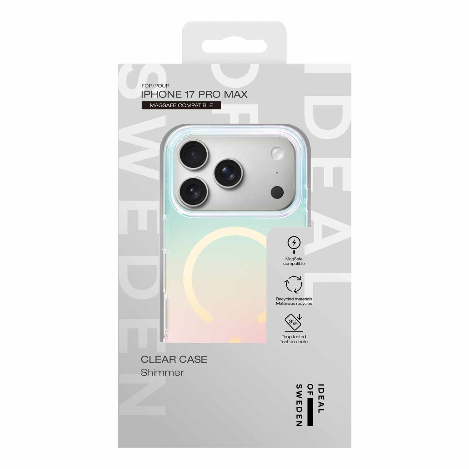 Ideal of Sweden Clear MagSafe Mid Case Shimmer for iPhone 17 Pro Max