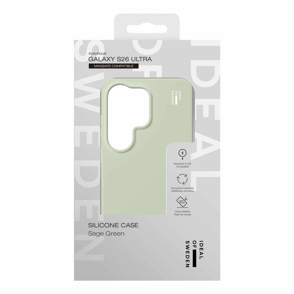 Ideal of Sweden Silicone Case w/Magnets Sage Green for Samsung Galaxy S26 Ultra