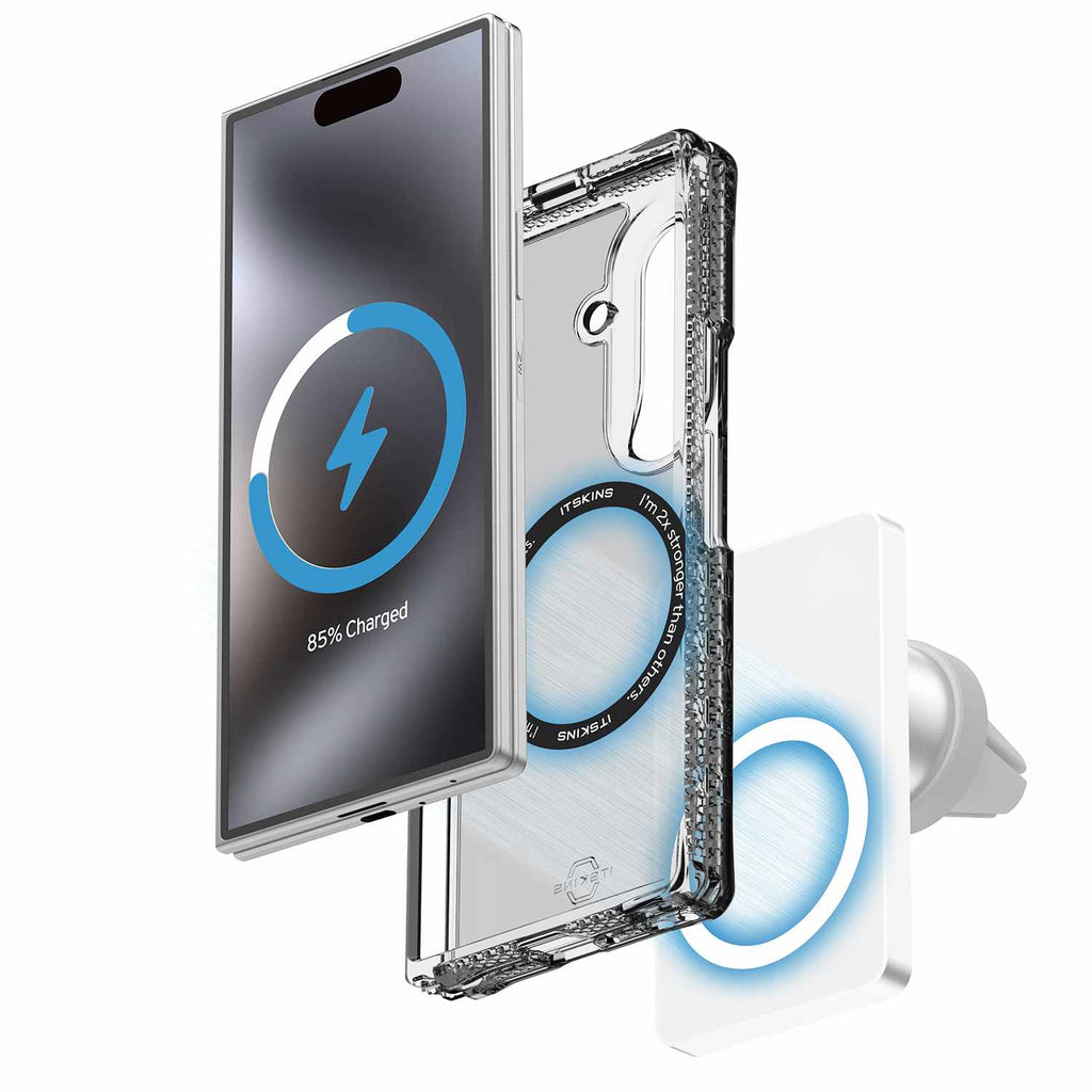 ITSKINS Hybrid_R Hinge Clear w/Magnets Case Smoke for Samsung Galaxy Z Fold8 Ultra