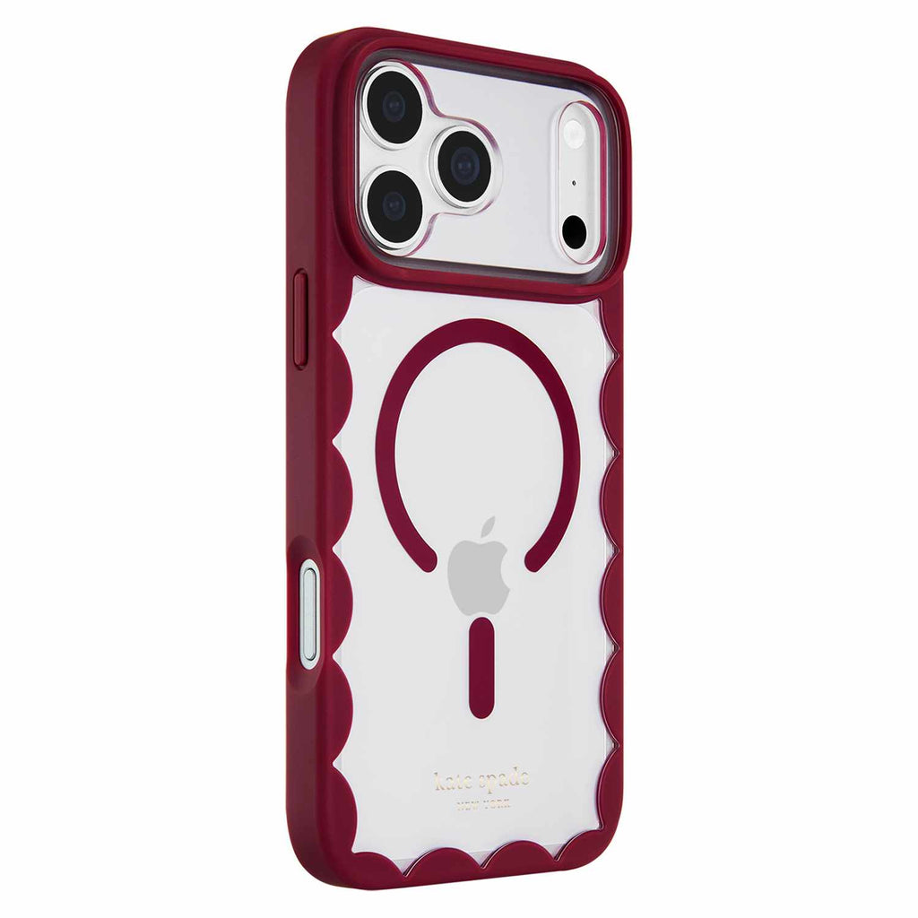 Kate Spade Scallop MagSafe Case Cherry Glaze for iPhone 18 Pro/17 Pro