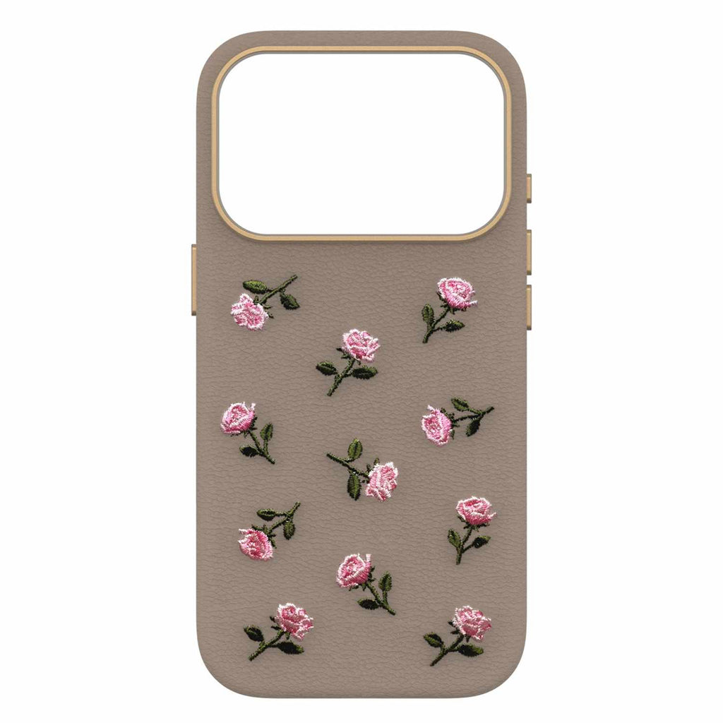 OtterBox Symmetry Cactus Leather Embroidery MagSafe Case Cottage Rose for iPhone 18 Pro/17 Pro