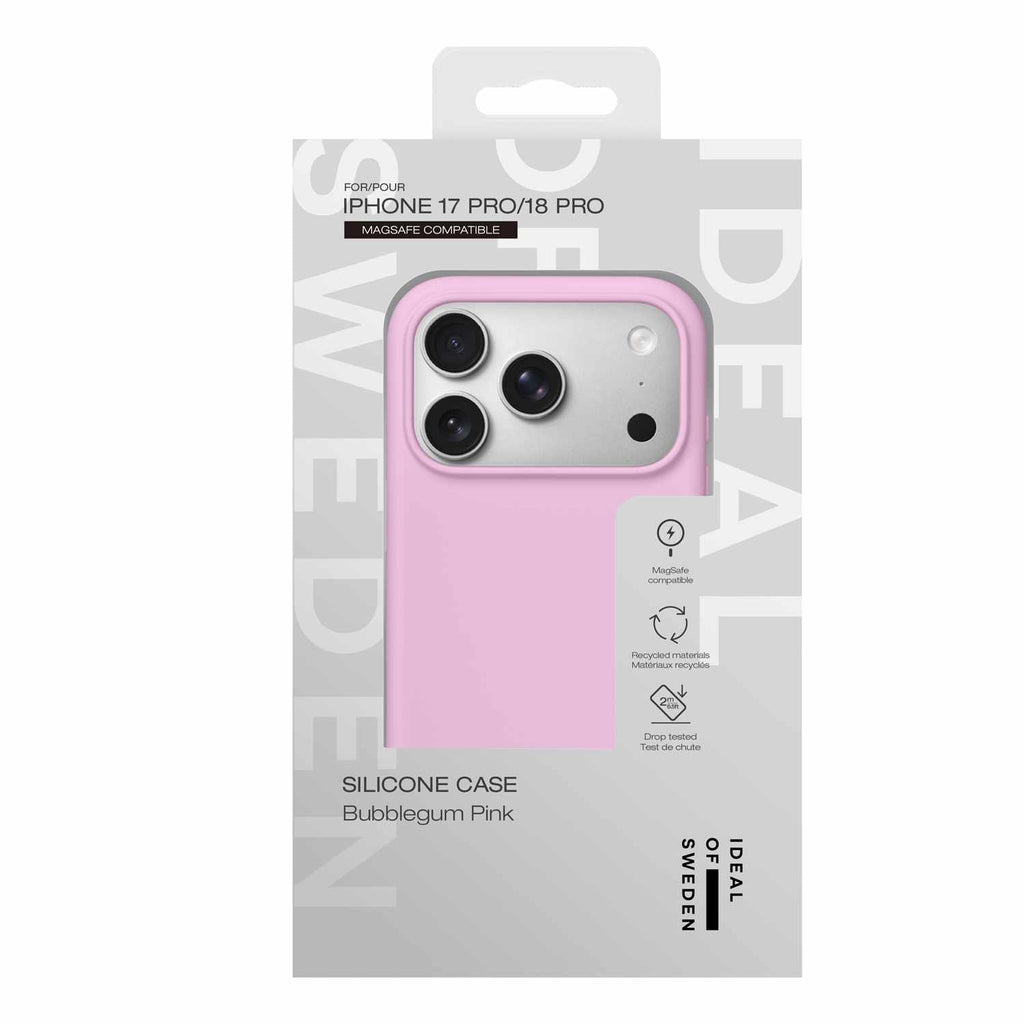 Ideal of Sweden Silicone MagSafe Case Bubblegum Pink for iPhone 18 Pro/17 Pro