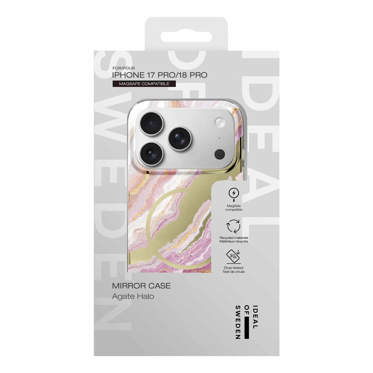 Ideal of Sweden Mirror MagSafe Case Agate Halo for iPhone 18 Pro/17 Pro